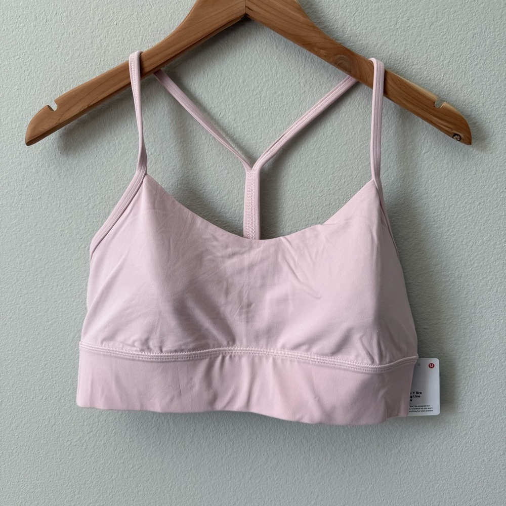 NWT Lululemon Flow Y Bra Nulu *Light Support, B/C Cups Flush Pink Size 12
